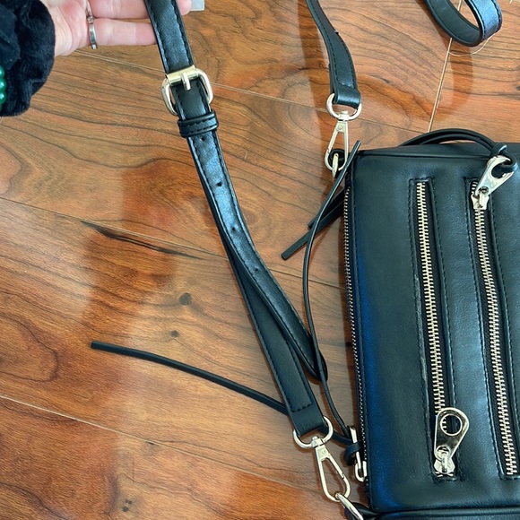 COPY - Black Vegan Leather Crossbody Bag Purse with Gold Hardware - Picture 8 of 15